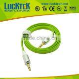 Lucktech 3.5mm Male to Male 3 Feet Flat Noodle Audio AUX Cable Adapter for Car/phone/galaxy Tap(Green) thumbnail-1