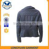 Motocycle Jacket Women Clothing Made by pu pu Leather Jacket thumbnail-2