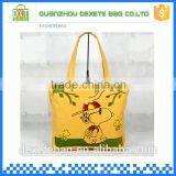 Wholesale China Lightweight Yellow Oilcloth Canvas Travelling School Bag