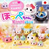 Japanese Hoppe-chan kawaii squishy figurines in a variety of colors