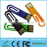 Plastic Paper Clip Usb Flash Drive, Mini Super Thin Clip Usb Flash Drive thumbnail-1