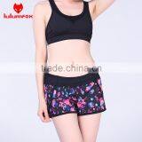 0118-1 OEM 97%POLYESTER 3%SPANDEX Summer Fashion Mesh Stitching Women Shorts, Shorts Women, Ladies Shorts thumbnail-1