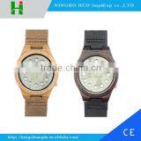 China 100% Genuine Leather Band Watch Japan Movement Wood Watch thumbnail-1