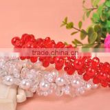 Crystal And Pearl Bridal Princess Wreath Artificial Crystal Wreath For Wedding Birthday Party Gifts