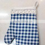 customised 100% cotton linen jute oven mitts gloves