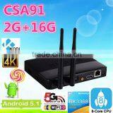 2016 Latest Price ! Android 5.1 Internet TV Box CSA91 4K 8 Core With RK3368 Chipset IPTV Set Top Box