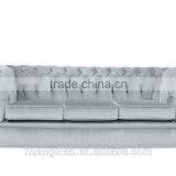 French Style White Velvet Fabric Living Room Sofa Chesterfield Sofa thumbnail-1