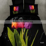 3D vivid tulip design 100% cotton beddign set with a good quality and good price