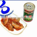 Canned Fish Food Premium Quality Private OEM Flavored Canned Mackerel with Tomato Sauce