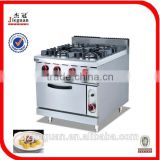 Stainless steel commerical gas Cooker with 4-burner&oven (GH-987A)