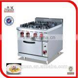 Stainless steel commerical gas Cooker with 4-burner&oven (GH-987A)