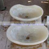 High Quality NATURAL STONE PURE WHITE ONYX SINKS BASINS COLLECTION thumbnail-3