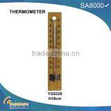 YG5329,wooden case glass thermometer