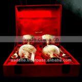 New Design Silver Plated Brass Metal Ice Cream 4 Bowl Gift Set thumbnail-3