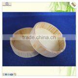 Professional Factory Round Delicate Original Color Pine Wooden Tray thumbnail-2