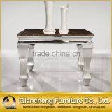 Stone Top Metal Legs Bed Side Table thumbnail-3