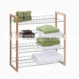 Folding Towel Rack Metal Wire Kitchen Storage Shelf thumbnail-1