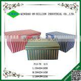 Rectangular fabric storage box with cover