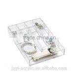 Crystal Small Stacking Acrylic Organizer Storage Tray Great for Cosmetics Jewelry Makeup thumbnail-2