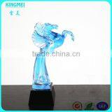 High Quantity Blue Crystal Pegasus Trophy Crystal Sport Trophy for Business Gifts thumbnail-2