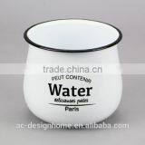 ROUND ENAMEL IRON STORAGE CANISTER thumbnail-1