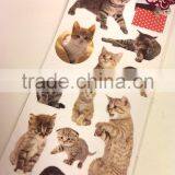 Vivid Animal Embossed Paper Sticker, Paper Sticker With Cat Pattern for Decoration thumbnail-3