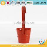 Garedn Galvanized and Iron Powder Coating Rose Red Modern Hanging Outdoor Wall Mounted Planters thumbnail-4