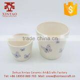 Wholesale Home White Stoneware Canister With Butterfly Detail thumbnail-4