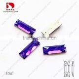Dongzhou Purple 277 Rectangle Flat Back Sew on k5 Crystal Stones thumbnail-3