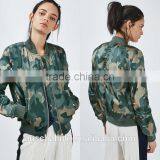 Hot Sale Lady Shiny Camo Print Bomber Jackets Customized China thumbnail-6