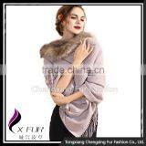 CX-B-P-65C 2016 Winter Fashion New Style Pashmina Shawl With Fur Trim thumbnail-4