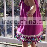 New Fashion Summer Sleeveless Tassels Children's Dress thumbnail-3