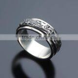 Fancy Chinese Dragon Design Cool Punk Style Brass / 925 Sterling Silver Men's Ring thumbnail-5