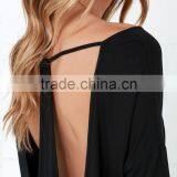 MGOO High Quality Stock Wholesale Sweater Designs for Ladies Backless Party Sweater Long Sleeve Casual Wear JR8556 thumbnail-5