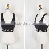 2017 New Fashion Design Customized Your Own Brand Logo Elastic Band 95%Cotton 5%Spandex Sport Crop Top Bralettes thumbnail-2