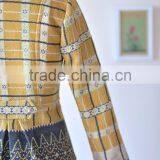 Handmade Vintage Kantha Boho Jacket in One of a Kind Yellowish Print ~ Small thumbnail-5