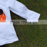 Boys Long Sleeves Halloween Pumpkin Print Pant Kids Boutique Outfits Kids Suit With Matching Necklace and Headband thumbnail-5