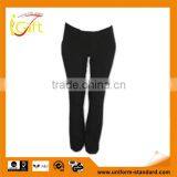 Solid Black Color Fabric Women Simple Design Slim Dress Pants thumbnail-1