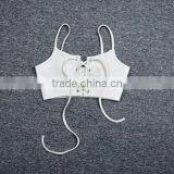 Latest Design Girls Top Polyester Crop Top and Lace Up Sleeveless Nightclub Top thumbnail-5