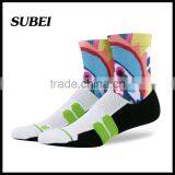 20mm/hg Ankle High Colorful 360 Digital Print Man Compression Sport Fashion Sock thumbnail-6