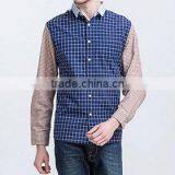 Long Sleeve Gentlemen's Casual Plaid Shirts thumbnail-1