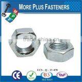 Made in Taiwan Alloy Heavy Zinc Finish Steel Hex Jam Nut thumbnail-6