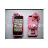 Cute Buck Teeth Rabbit Design Silicone Case For Iphone 4 / 4S thumbnail-1