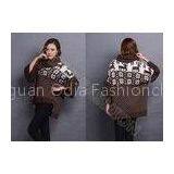 Autumn Wool Women Jacquard Sweaters Turn Down Neck , Snowflake Ladies Loose Pullover