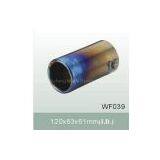 Exhaust Muffler,Muffler Tip-Single Layer Rolled Outlet Straight Cut,Exhaust Pipe, Muffler Tail Pipe WF039