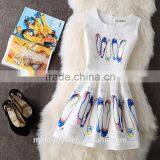 Shoe Printed Plum Butterfly Women Printed A Line Dress/sym Rose Multi Design Sleeveless A Line Dress Skirt