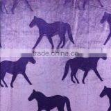 Super Soft Brushed Horse Design Fabric for Garment