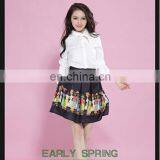 Casual Office Skirt / Long Sleeve Shirt Top and Short Skirt Mixed Type Modern Lady Office Dress thumbnail-1