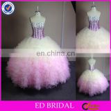 NC928 Stunning Stone Beaded Corset Ball Gown Two Tone Quinceanera Dress