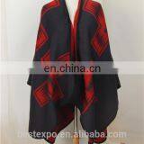 Lady Knitting Patterns Fashionable Cashmere Poncho thumbnail-1